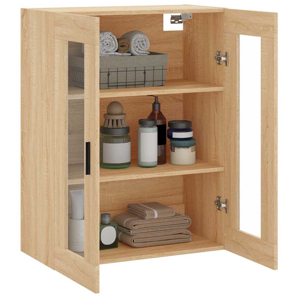 vidaXL Wall Mounted Cabinet Sonoma Oak 69,5x34x90 cm