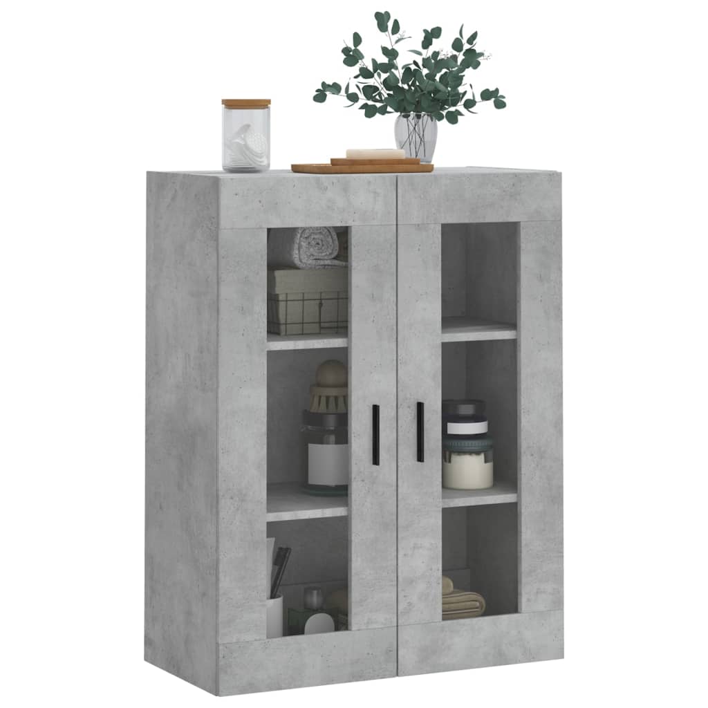 vidaXL Wall Mounted Cabinet Concrete Grey 69,5x34x90 cm