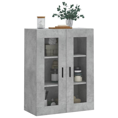 vidaXL Wall Mounted Cabinet Concrete Grey 69,5x34x90 cm