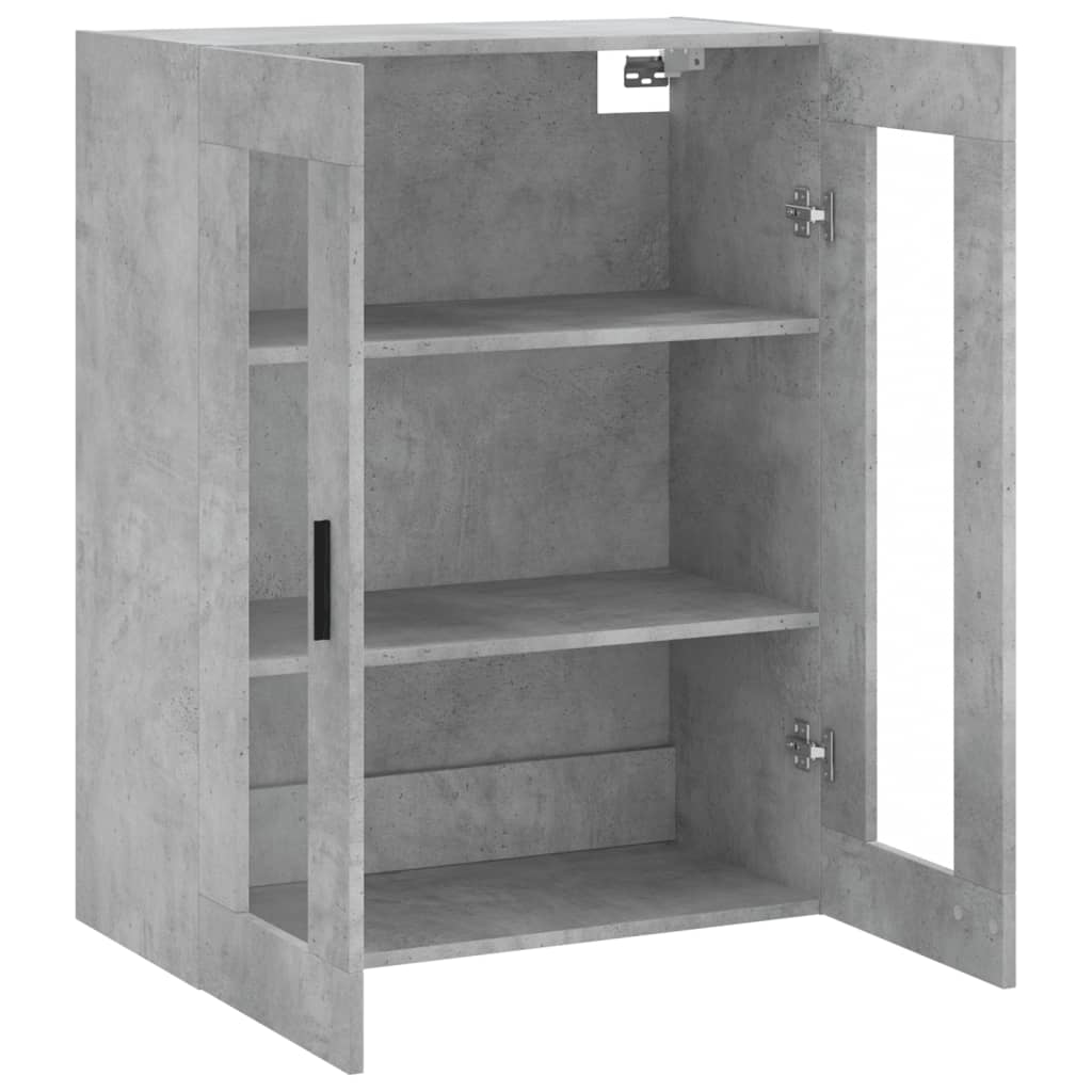 vidaXL Wall Mounted Cabinet Concrete Grey 69,5x34x90 cm