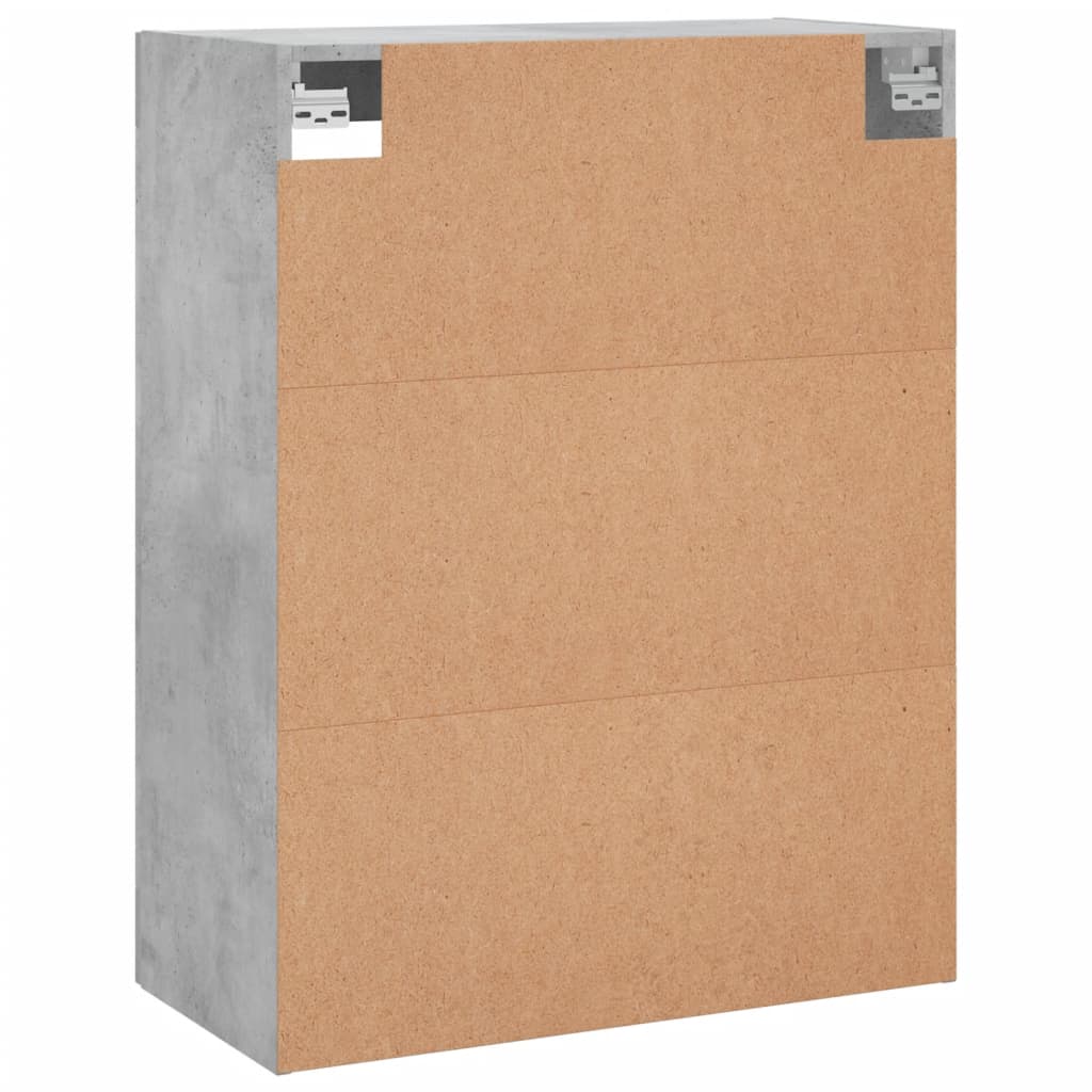 vidaXL Wall Mounted Cabinet Concrete Grey 69,5x34x90 cm
