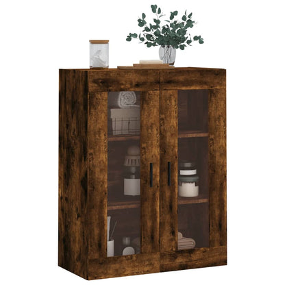 vidaXL Wall Mounted Cabinet Smoked Oak 69,5x34x90 cm