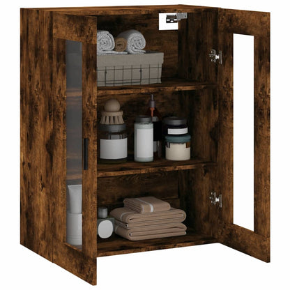 vidaXL Wall Mounted Cabinet Smoked Oak 69,5x34x90 cm