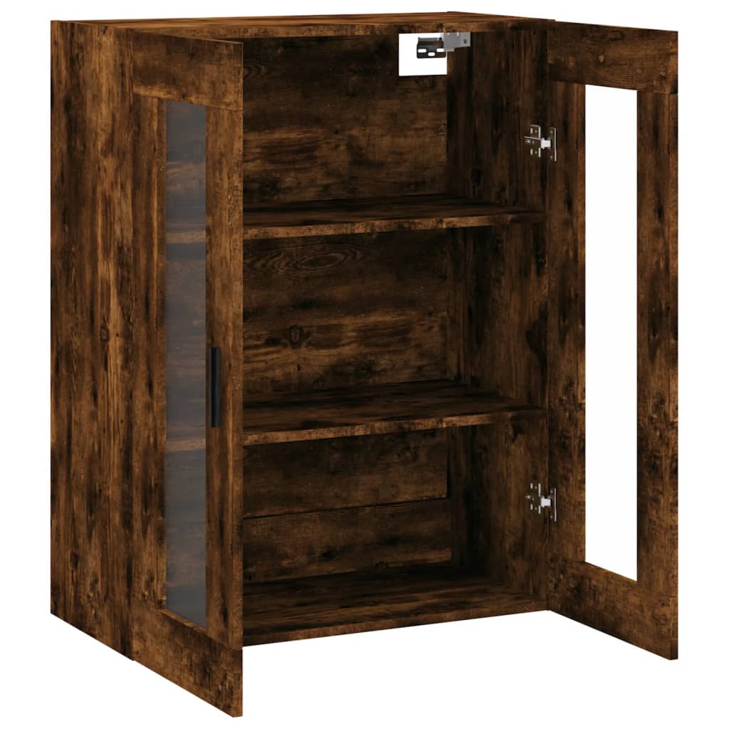 vidaXL Wall Mounted Cabinet Smoked Oak 69,5x34x90 cm