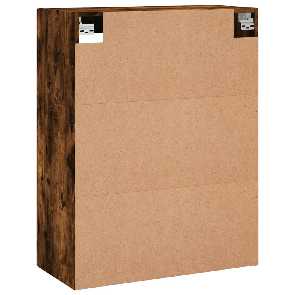 vidaXL Wall Mounted Cabinet Smoked Oak 69,5x34x90 cm