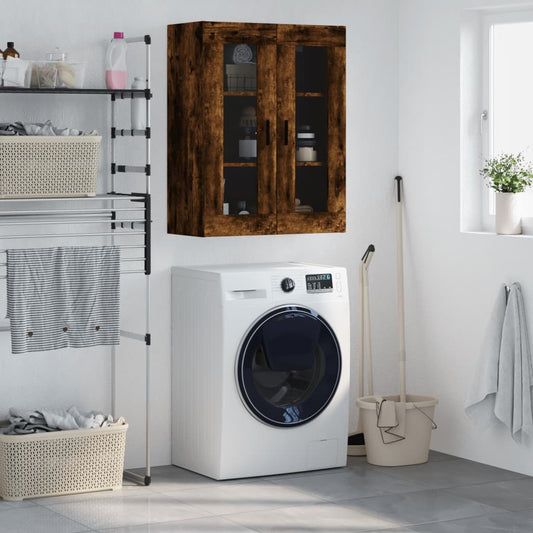 vidaXL Wall Mounted Cabinet Smoked Oak 69,5x34x90 cm
