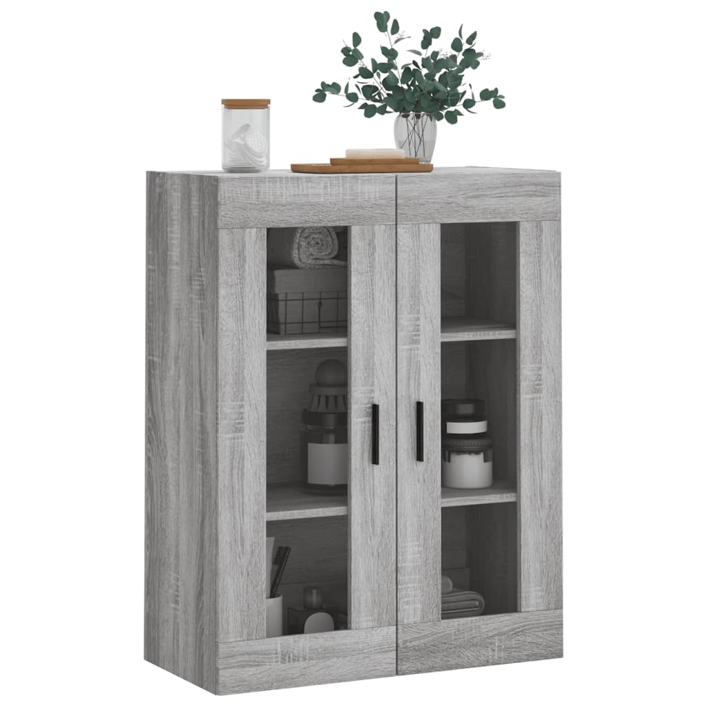 vidaXL Wall Mounted Cabinet Grey Sonoma 69,5x34x90 cm