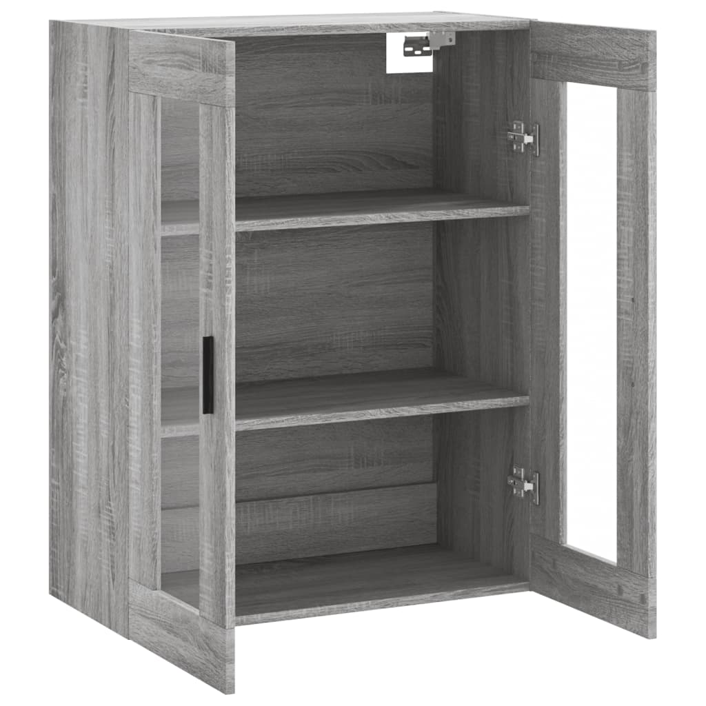 vidaXL Wall Mounted Cabinet Grey Sonoma 69,5x34x90 cm