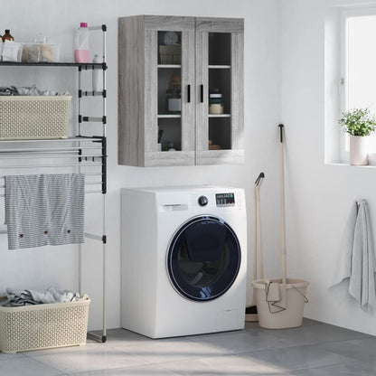vidaXL Wall Mounted Cabinet Grey Sonoma 69,5x34x90 cm