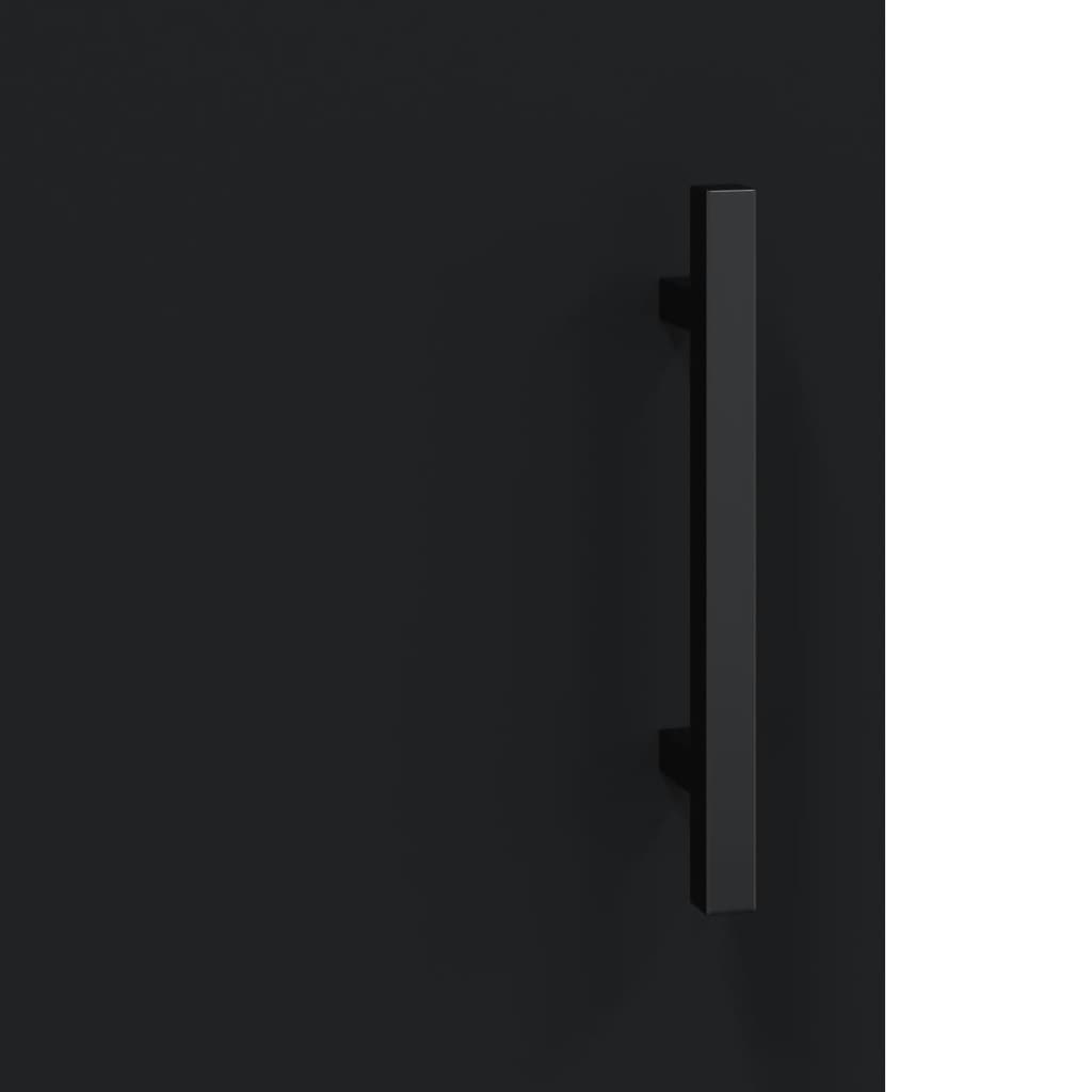 vidaXL Wall Mounted Cabinet Black 69.5x34x90 cm