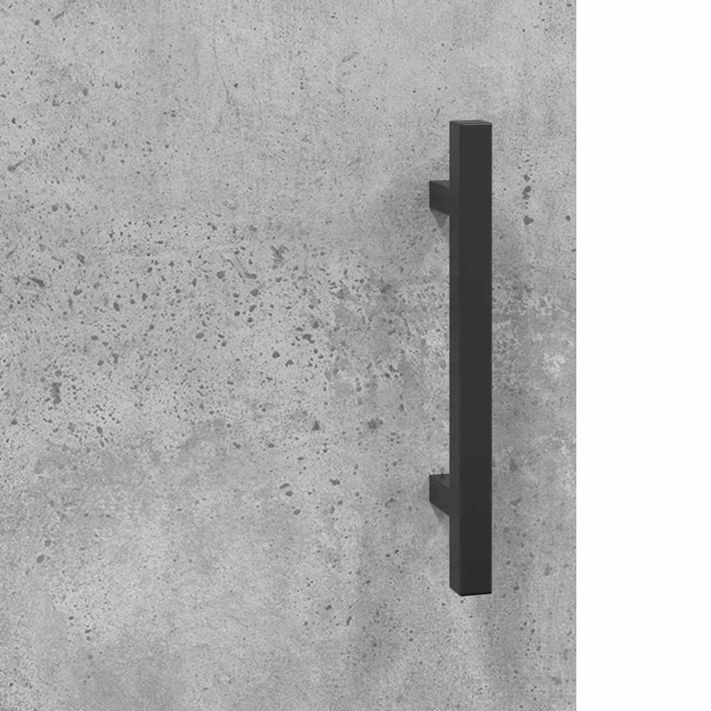 vidaXL Wall Mounted Cabinet Concrete Grey 69.5x34x90 cm