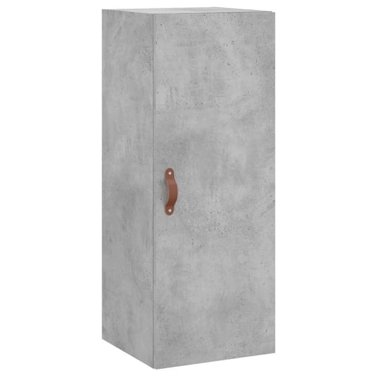 vidaXL Wall Mounted Cabinet Concrete Grey 34.5x34x90 cm