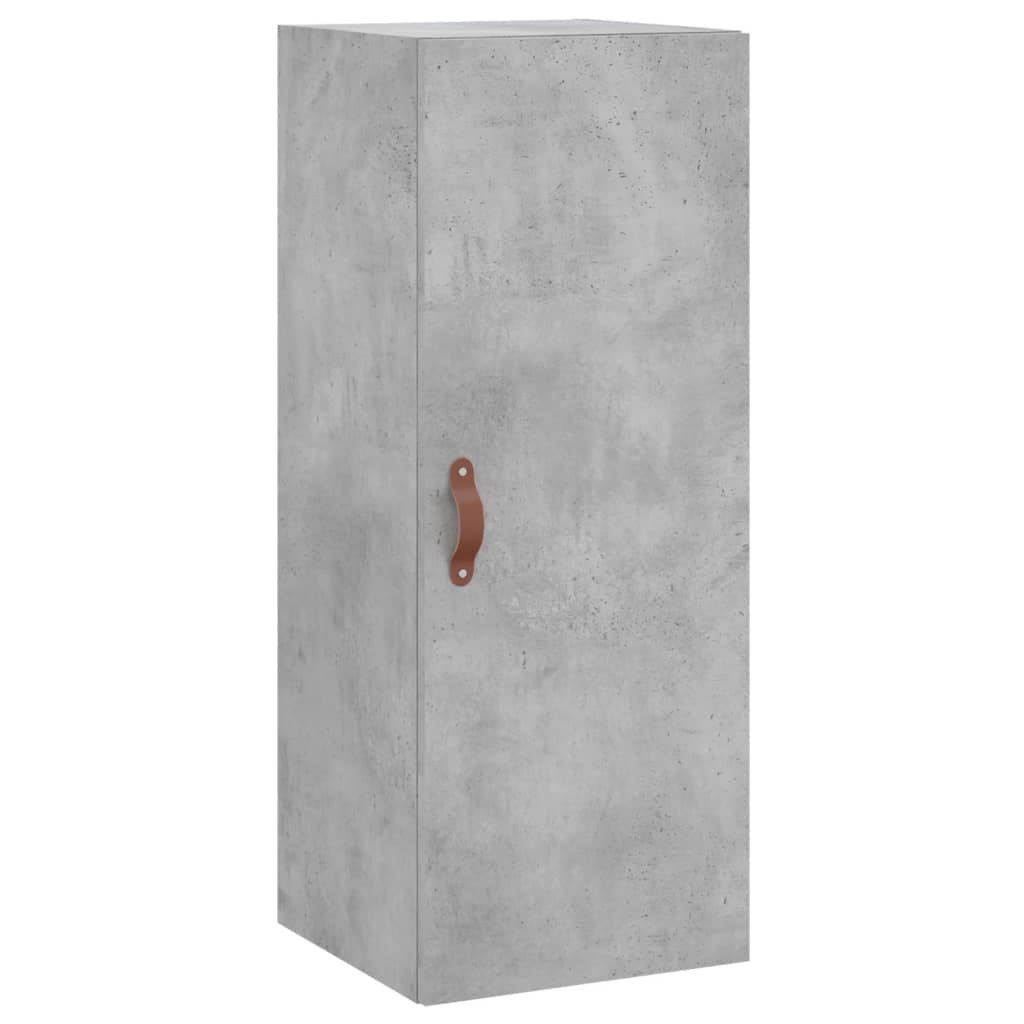 vidaXL Wall Mounted Cabinet Concrete Grey 34,5x34x90 cm