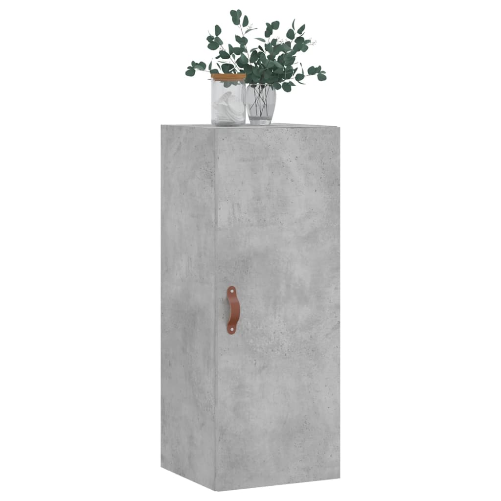 vidaXL Wall Mounted Cabinet Concrete Grey 34,5x34x90 cm