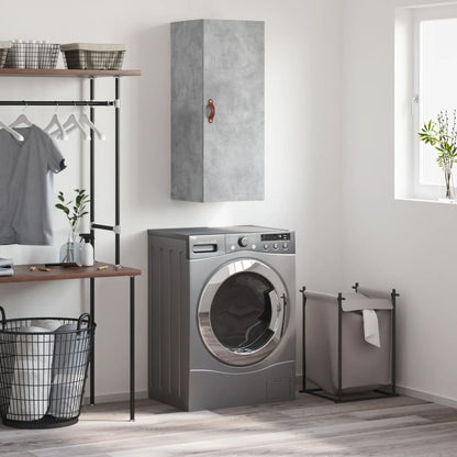 vidaXL Wall Mounted Cabinet Concrete Grey 34,5x34x90 cm