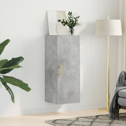 vidaXL Wall Mounted Cabinet Concrete Grey 34,5x34x90 cm