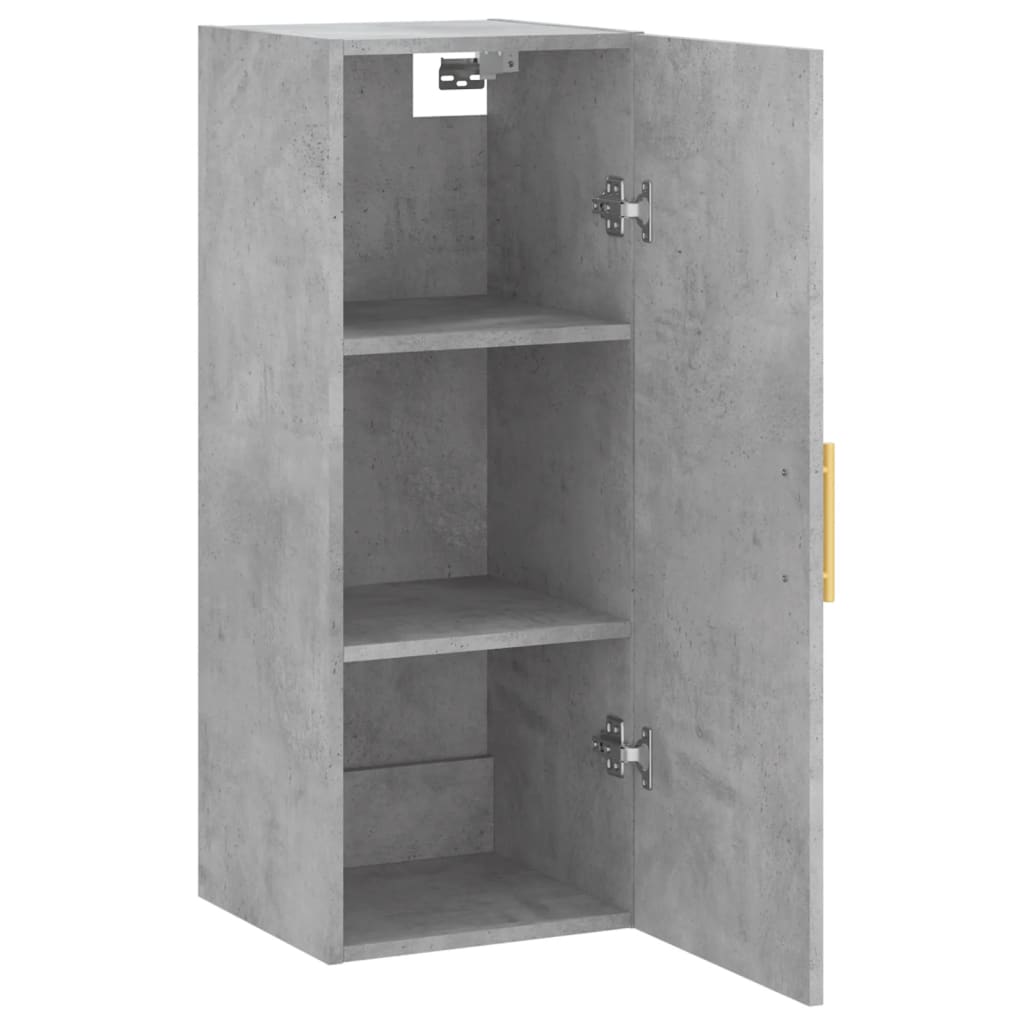 vidaXL Wall Mounted Cabinet Concrete Grey 34,5x34x90 cm