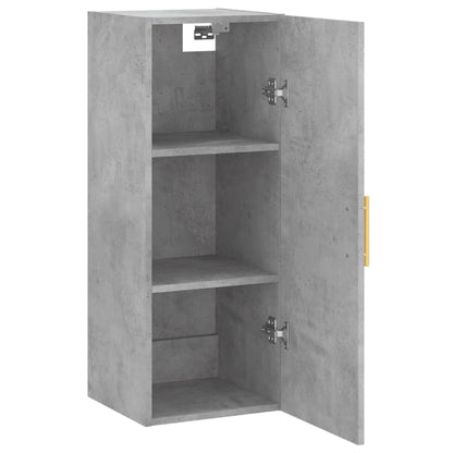 vidaXL Wall Mounted Cabinet Concrete Grey 34,5x34x90 cm