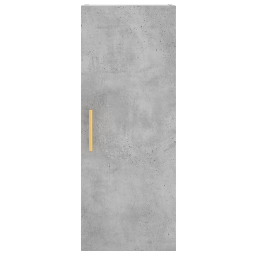 vidaXL Wall Mounted Cabinet Concrete Grey 34.5x34x90 cm