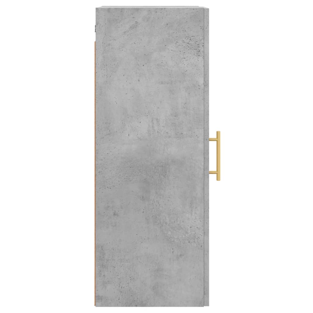 vidaXL Wall Mounted Cabinet Concrete Grey 34.5x34x90 cm