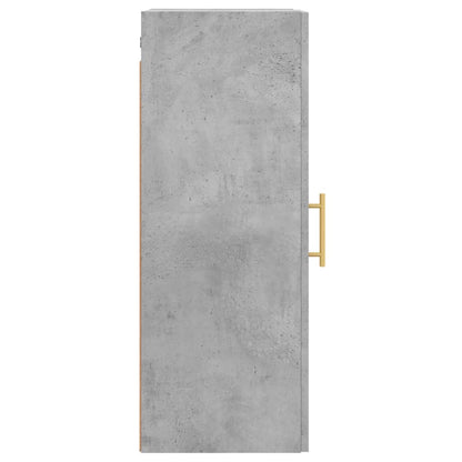 vidaXL Wall Mounted Cabinet Concrete Grey 34.5x34x90 cm
