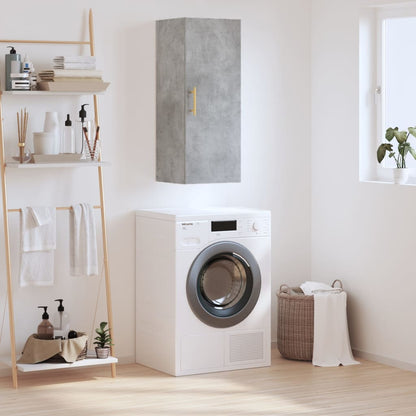 vidaXL Wall Mounted Cabinet Concrete Grey 34,5x34x90 cm