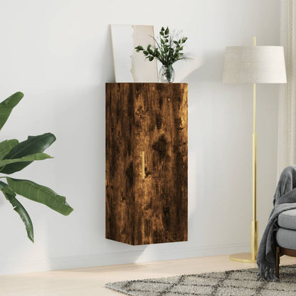 vidaXL Wall Mounted Cabinet Smoked Oak 34,5x34x90 cm