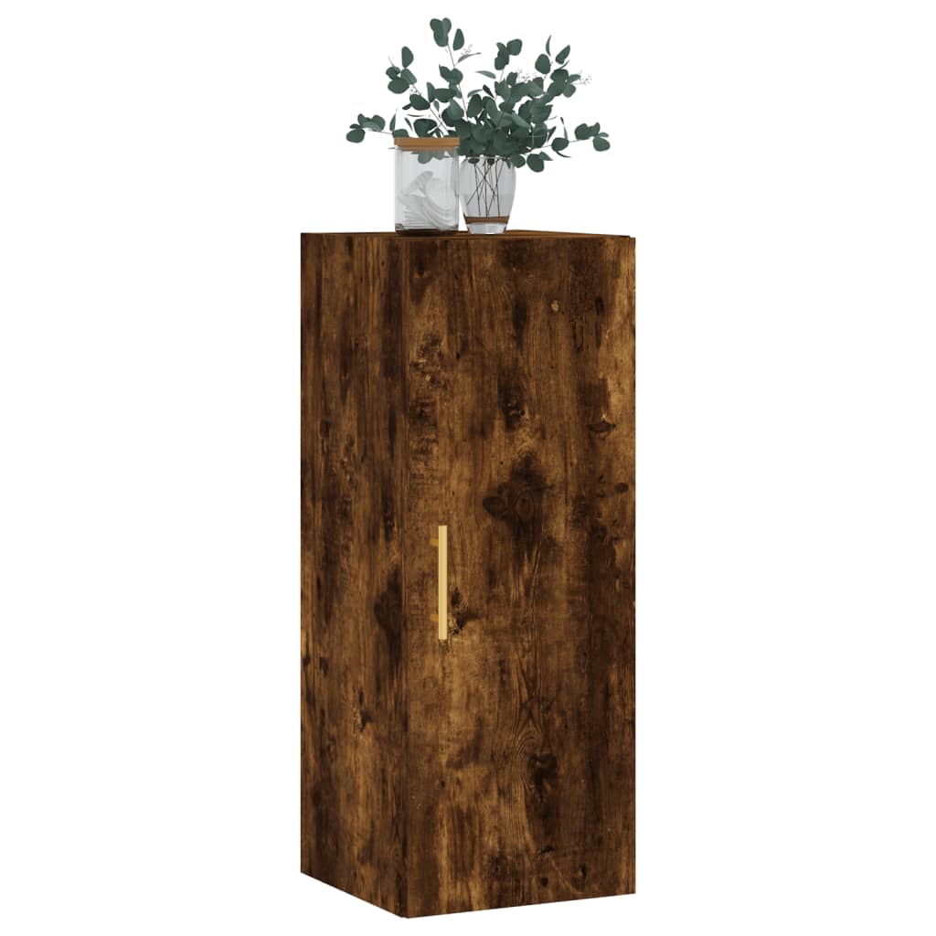 vidaXL Wall Mounted Cabinet Smoked Oak 34,5x34x90 cm