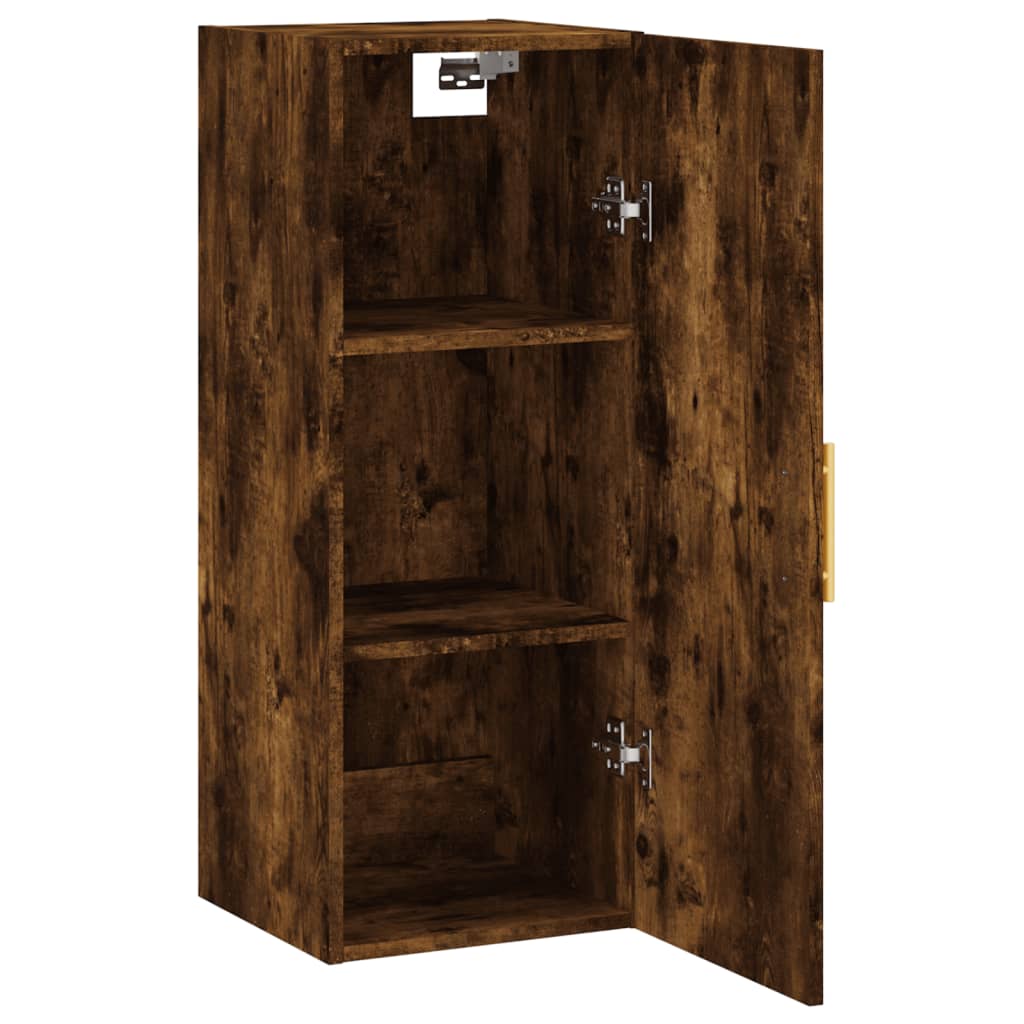 vidaXL Wall Mounted Cabinet Smoked Oak 34,5x34x90 cm