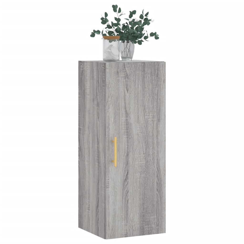 vidaXL Wall Mounted Cabinet Grey Sonoma 34,5x34x90 cm
