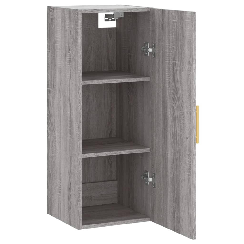 vidaXL Wall Mounted Cabinet Grey Sonoma 34,5x34x90 cm