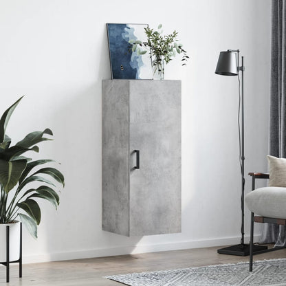 vidaXL Wall Mounted Cabinet Concrete Grey 34,5x34x90 cm