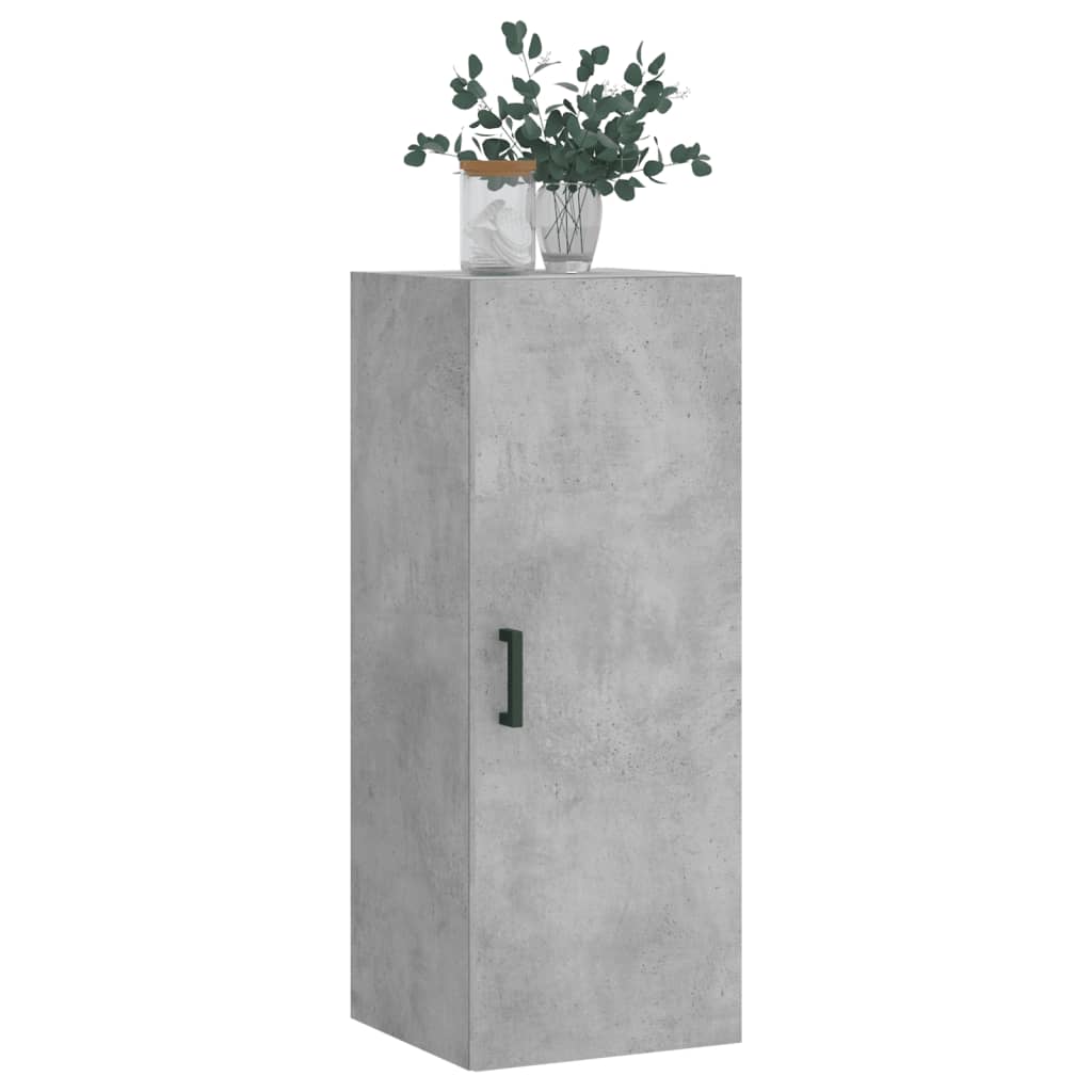 vidaXL Wall Mounted Cabinet Concrete Grey 34,5x34x90 cm