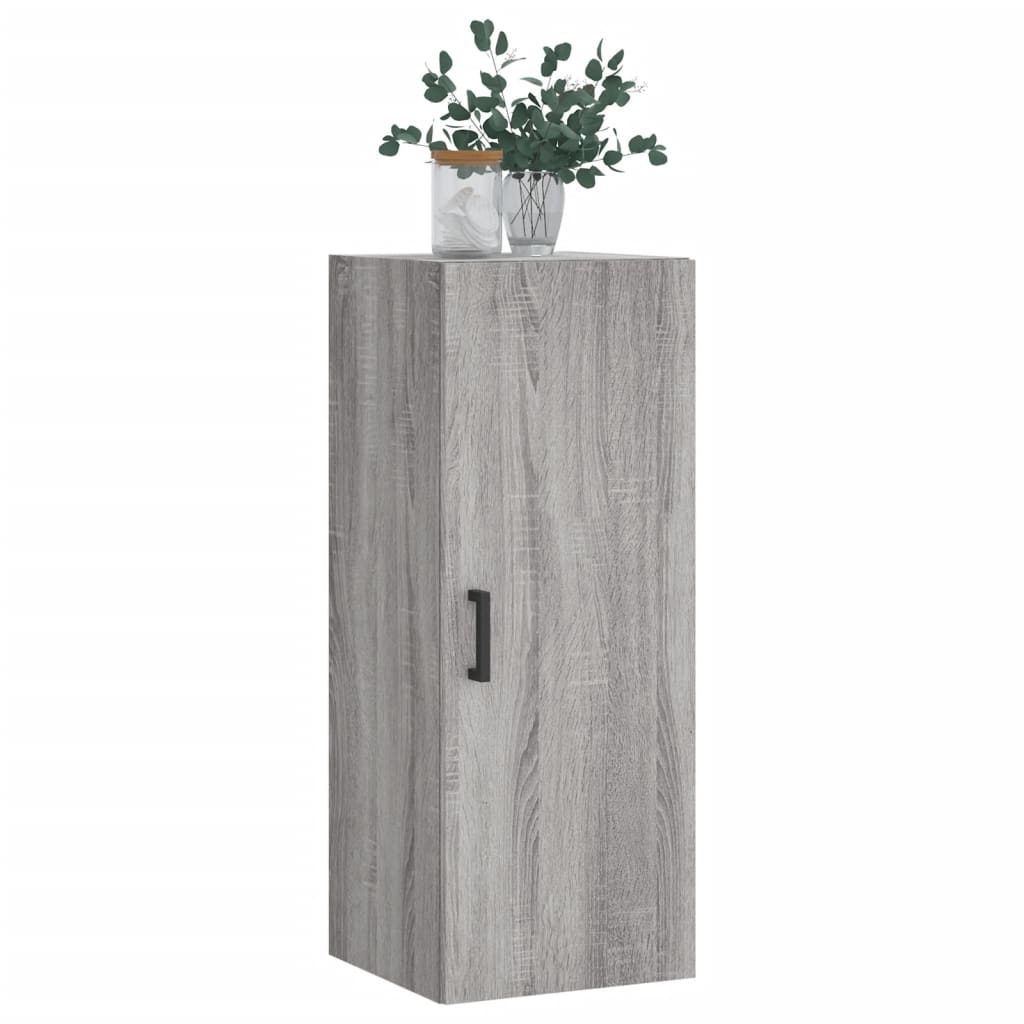 vidaXL Wall Mounted Cabinet Grey Sonoma 34,5x34x90 cm