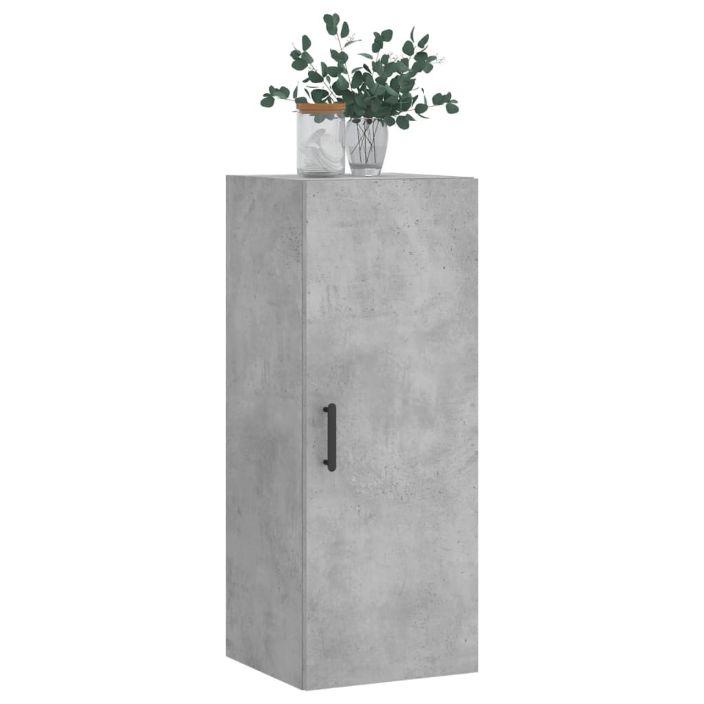 vidaXL Wall Mounted Cabinet Concrete Grey 34,5x34x90 cm