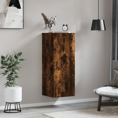 vidaXL Wall Mounted Cabinet Smoked Oak 34,5x34x90 cm