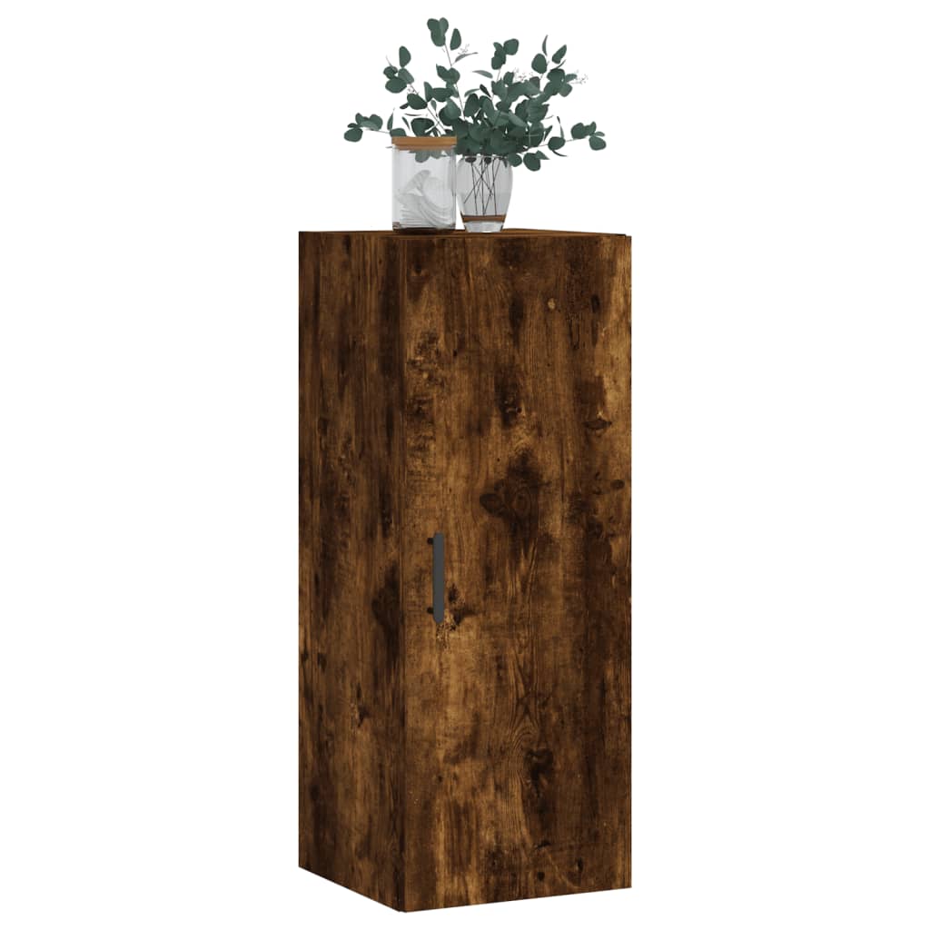vidaXL Wall Mounted Cabinet Smoked Oak 34,5x34x90 cm