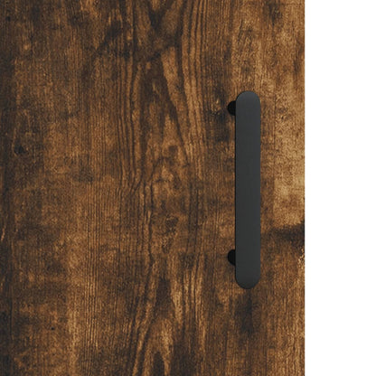 vidaXL Wall Mounted Cabinet Smoked Oak 34.5x34x90 cm