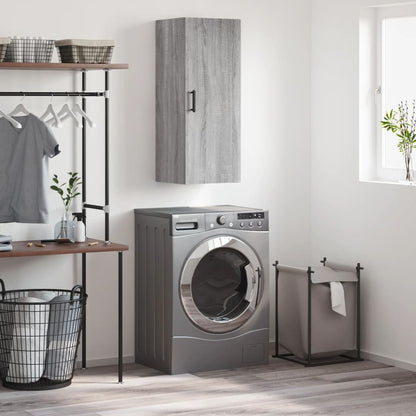 vidaXL Wall Mounted Cabinet Grey Sonoma 34.5x34x90 cm