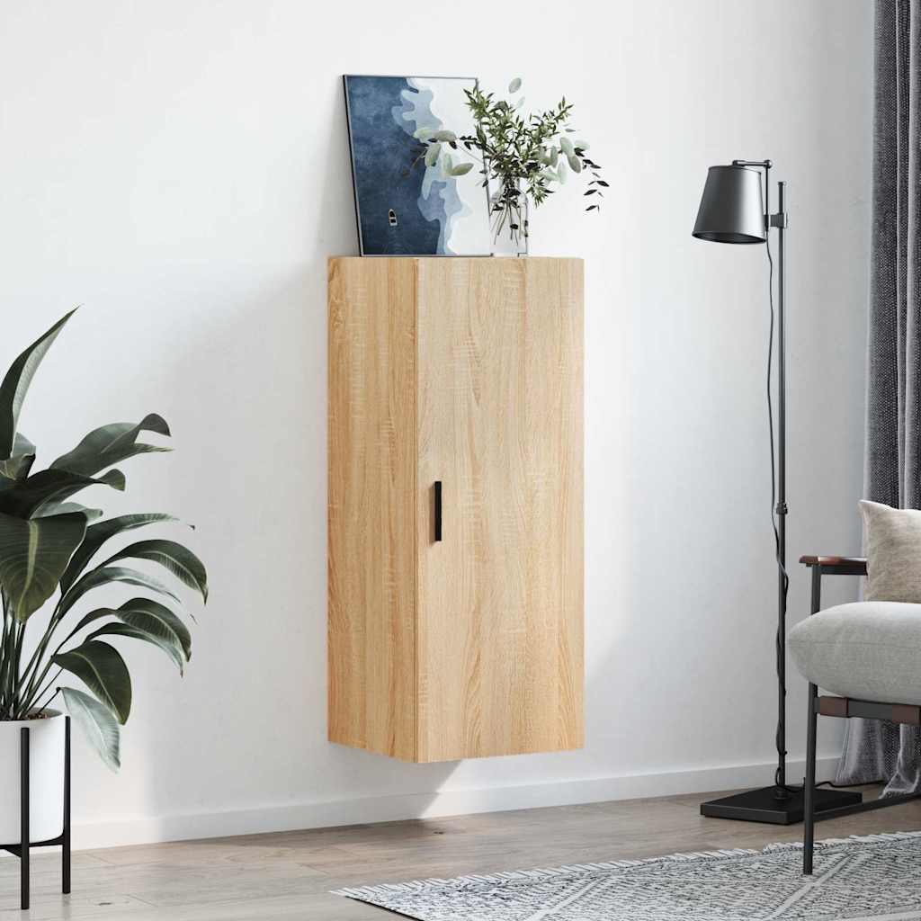 vidaXL Wall Mounted Cabinet Sonoma Oak 34.5x34x90 cm