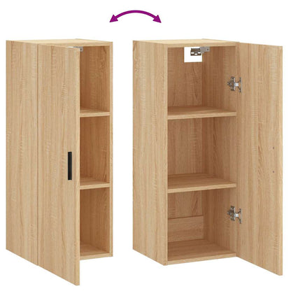 vidaXL Wall Mounted Cabinet Sonoma Oak 34.5x34x90 cm