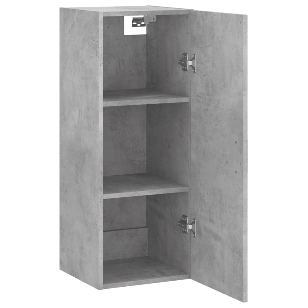 vidaXL Wall Mounted Cabinet Concrete Grey 34,5x34x90 cm