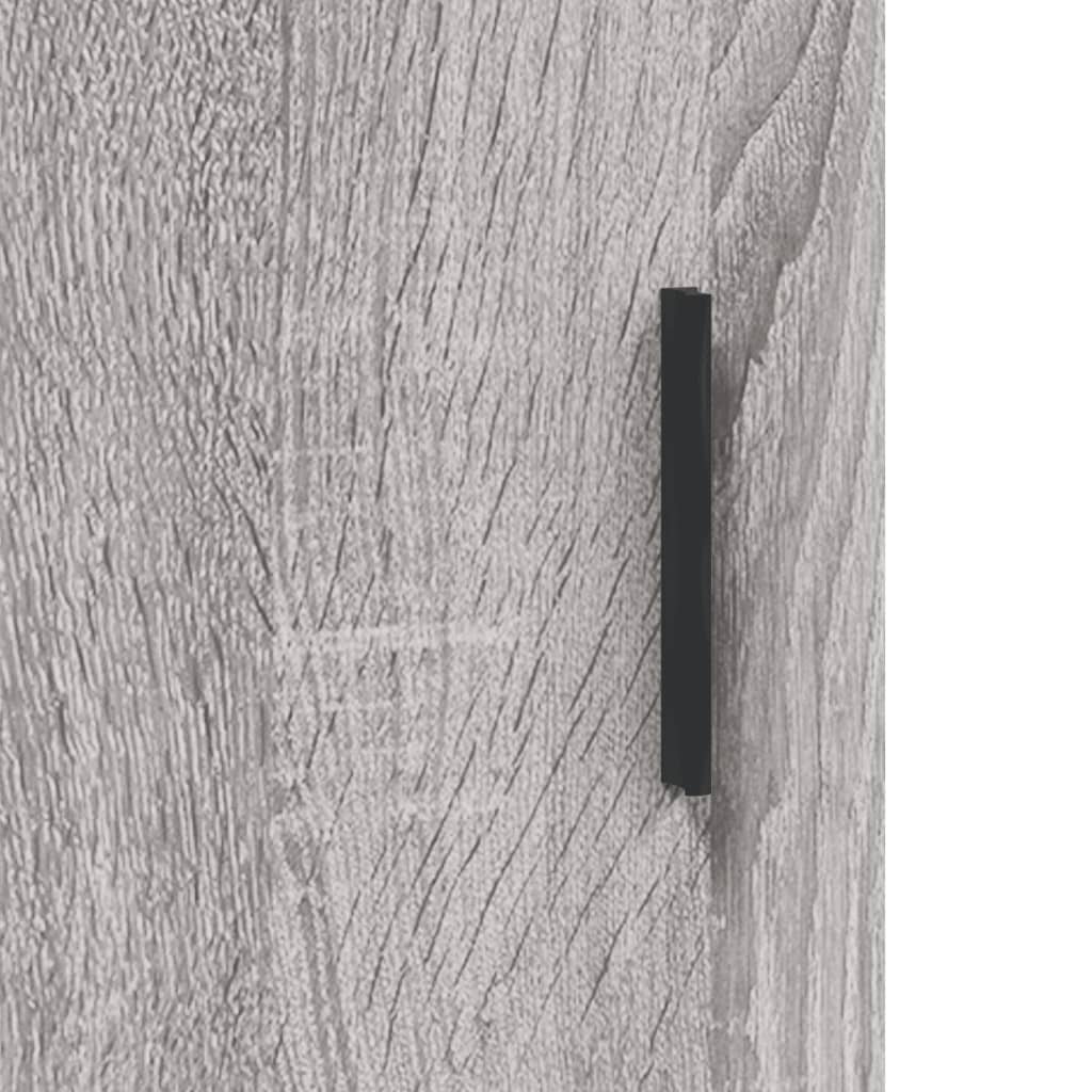 vidaXL Wall Mounted Cabinet Grey Sonoma 34.5x34x90 cm