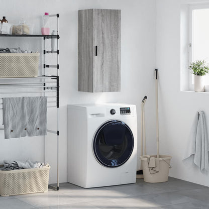 vidaXL Wall Mounted Cabinet Grey Sonoma 34,5x34x90 cm