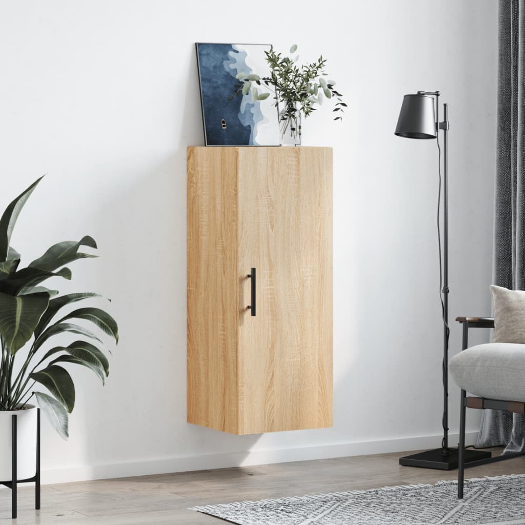 vidaXL Wall Mounted Cabinet Sonoma Oak 34,5x34x90 cm