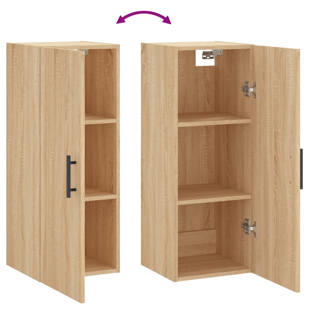 vidaXL Wall Mounted Cabinet Sonoma Oak 34,5x34x90 cm