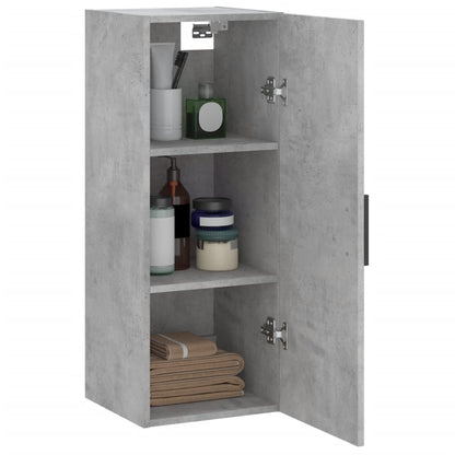 vidaXL Wall Mounted Cabinet Concrete Grey 34,5x34x90 cm