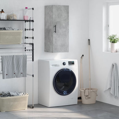 vidaXL Wall Mounted Cabinet Concrete Grey 34,5x34x90 cm