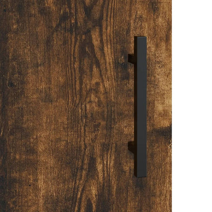 vidaXL Wall Mounted Cabinet Smoked Oak 34.5x34x90 cm