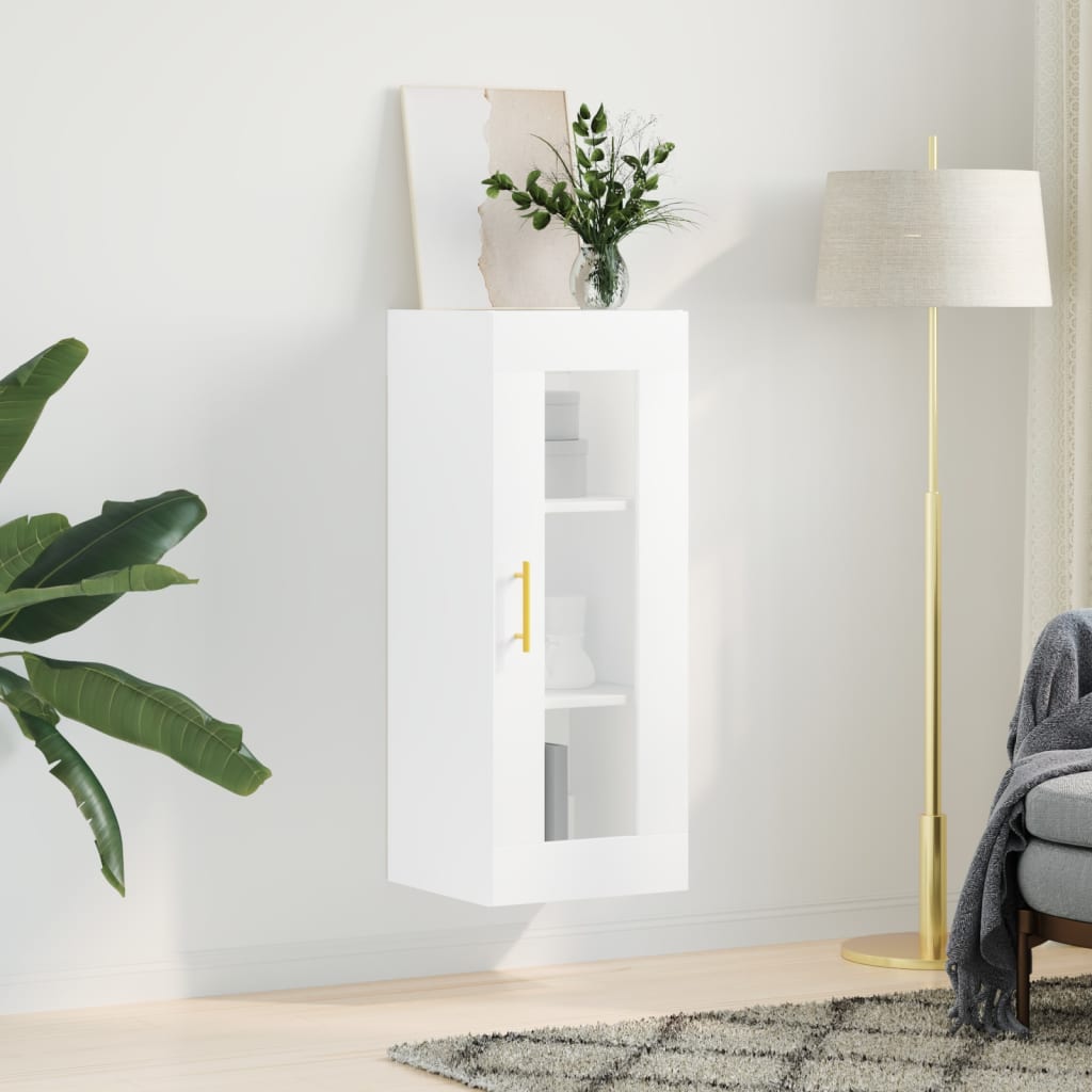 vidaXL Wall Mounted Cabinet White 34,5x34x90 cm